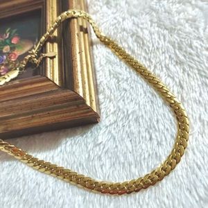 Stainless steel, Gold color chain snake, Italian, Cuban choker necklace